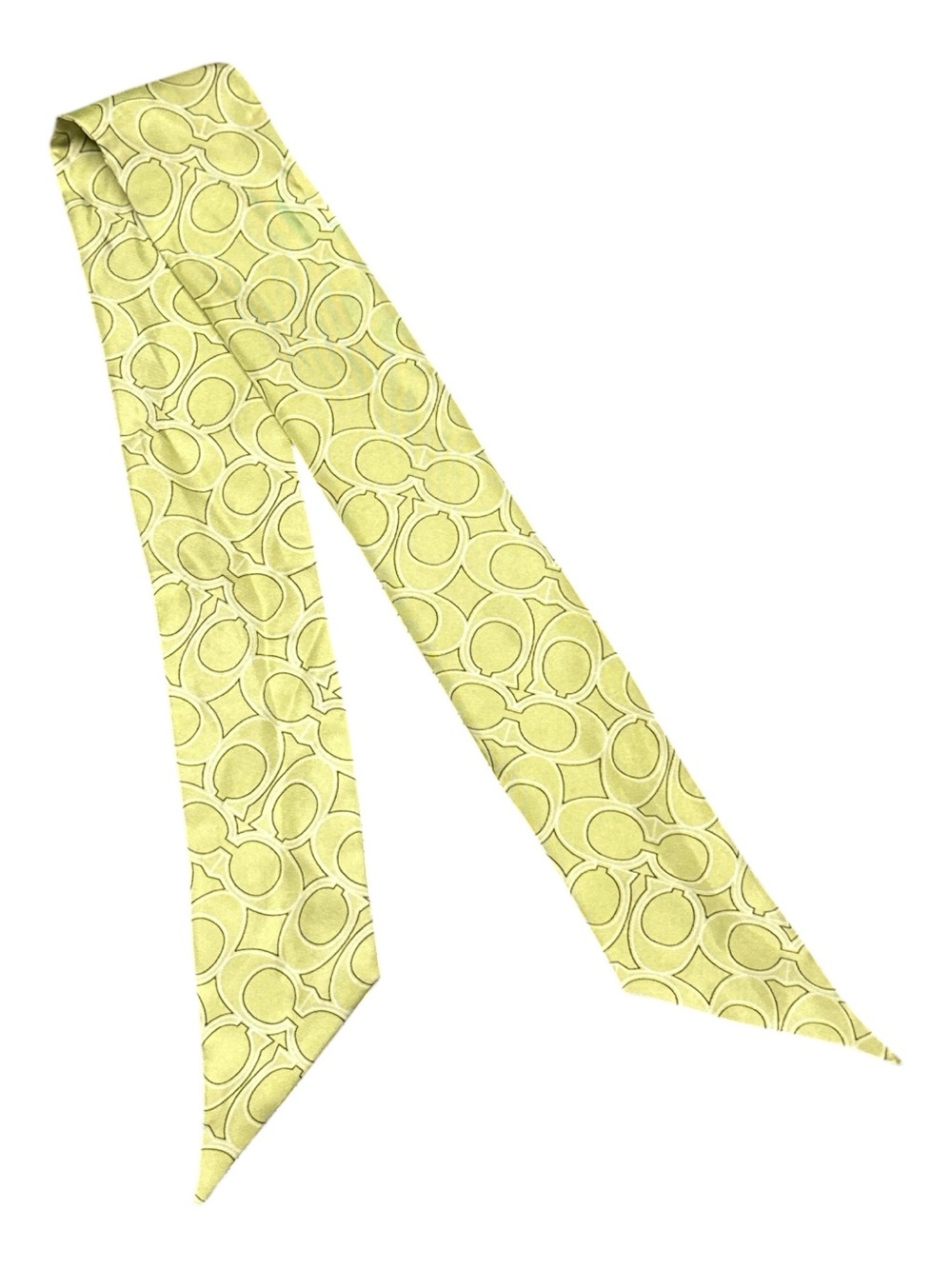 Coach Signature Patterned Skinny Scarf / Twilly - Picture 2 of 7